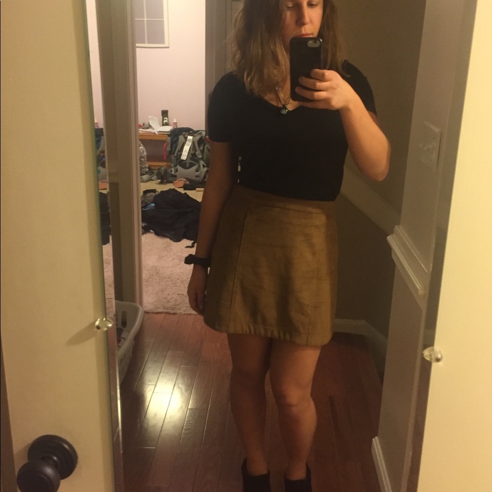 Suede skirt brown